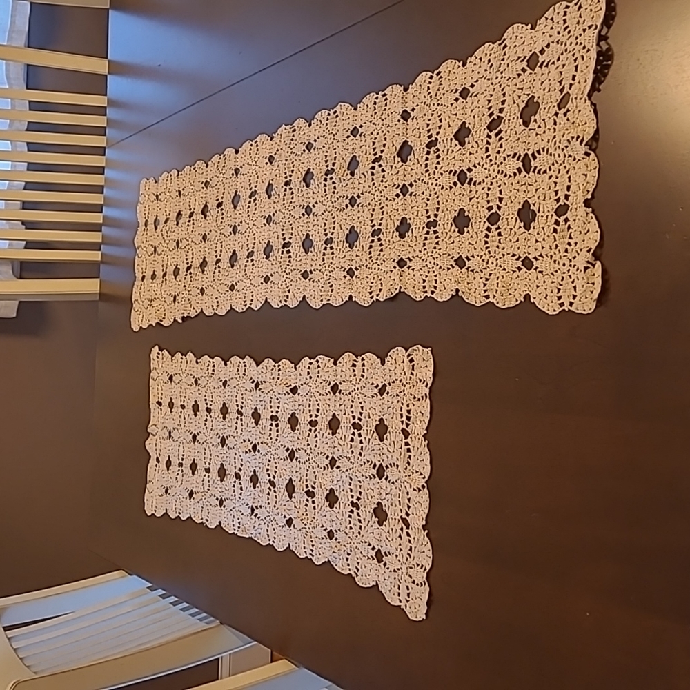 Vintage Crochet table runners